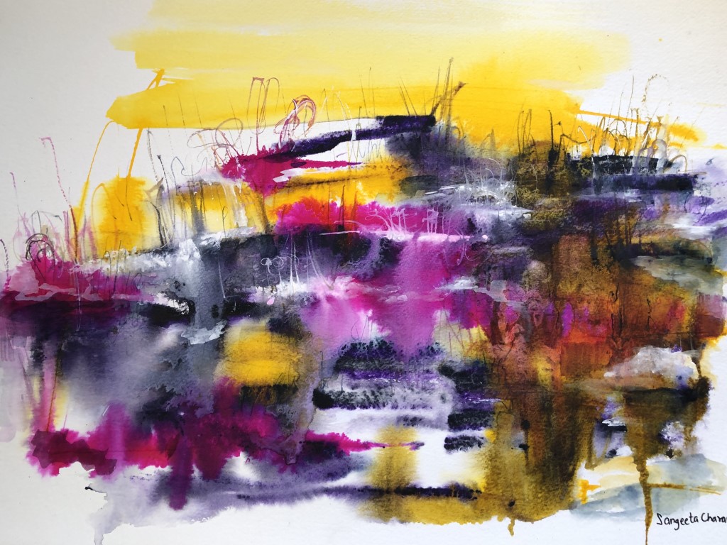 New light - Works on paper: Paintings/Landscapes: watercolor and ink, 12"×16", USD 450